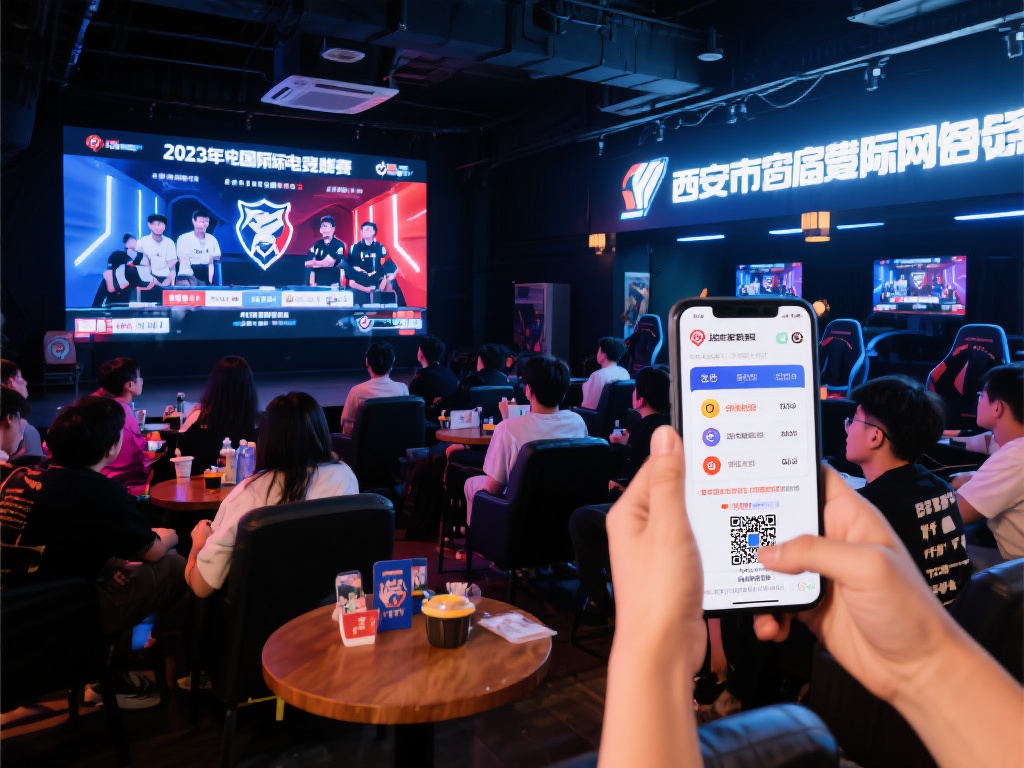 以2023年某国际电竞赛事为例，西安的多家网吧和电